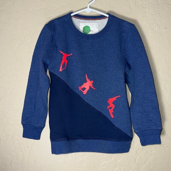 Mini Boden skateboard graphic crewneck sweatshirt size 6/7 - Picture 1 of 4